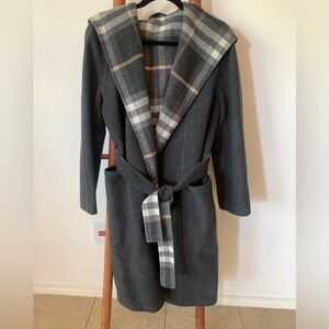 Burberry wool wrap coat